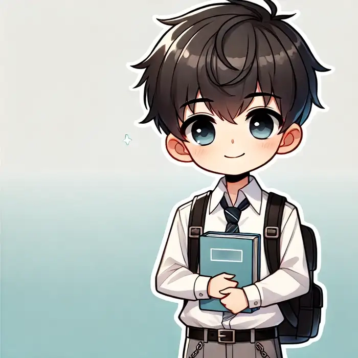 Hình ảnh sinh viên chibi năng động đáng yêu