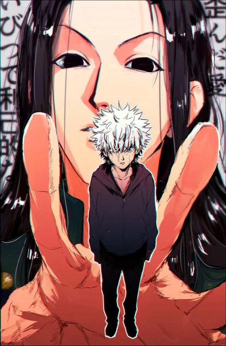 Illumi Killua với ánh mắt điều khiển đáng sợ