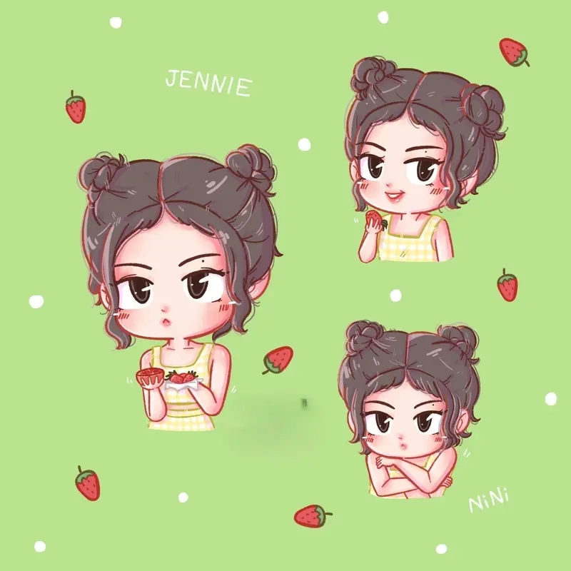 Gợi ý vẽ jennie chibi đơn giản cho bạn
