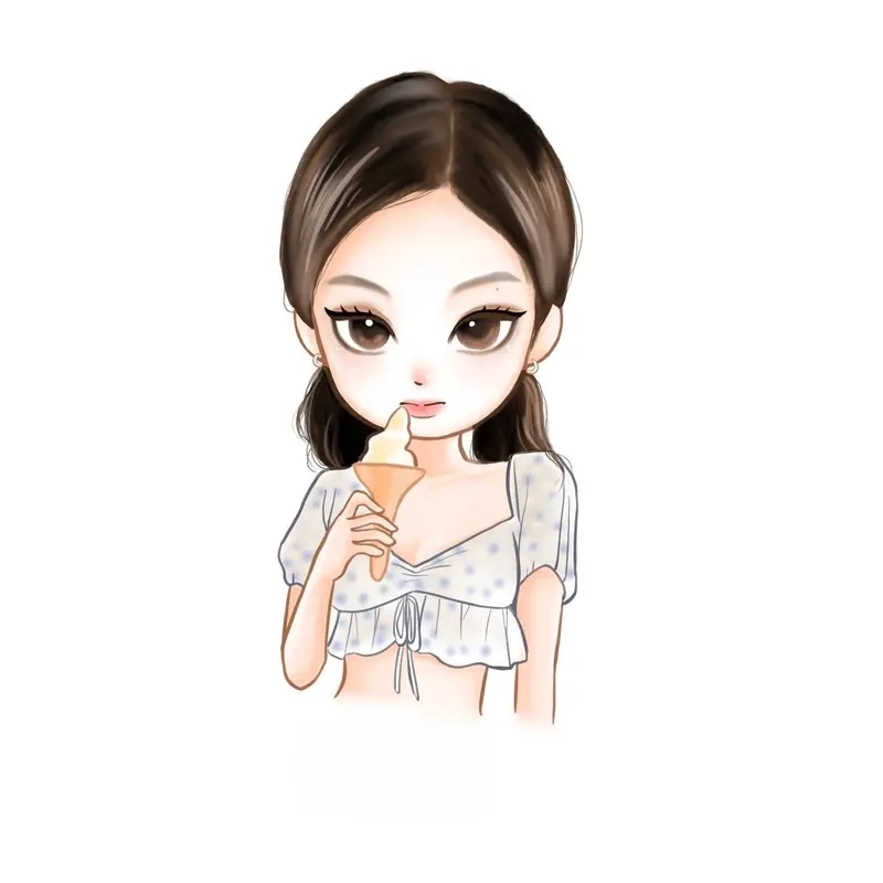 Tải ngay hình ảnh jennie chibi cực đẹp