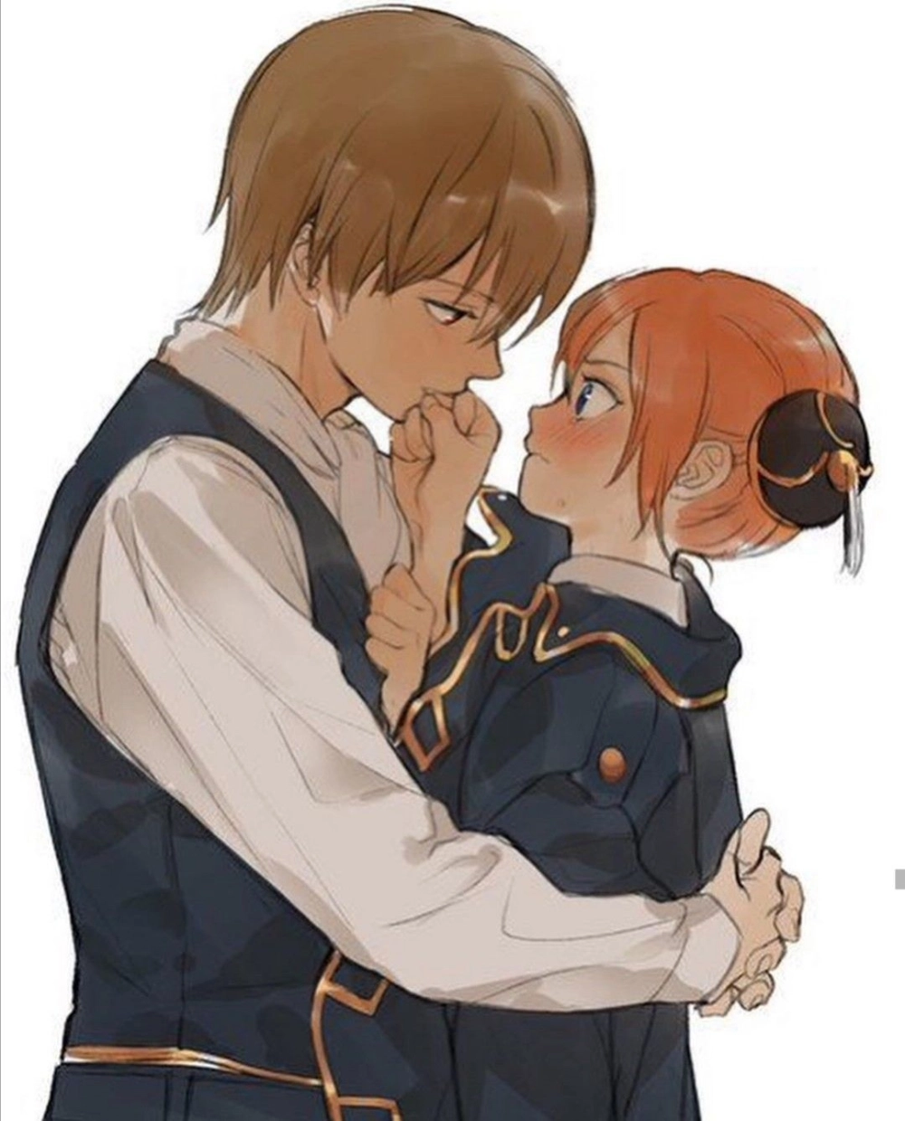 Okita x Kagura comic với hình ảnh siêu dễ thương