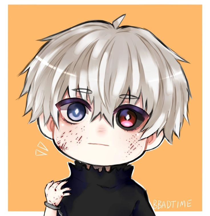 Kaneki Ken chibi tái hiện ghoul tí hon đầy biểu cảm