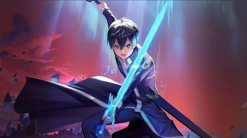 Kirito 4K chất lượng hình ảnh sắc nét từng đường kiếm