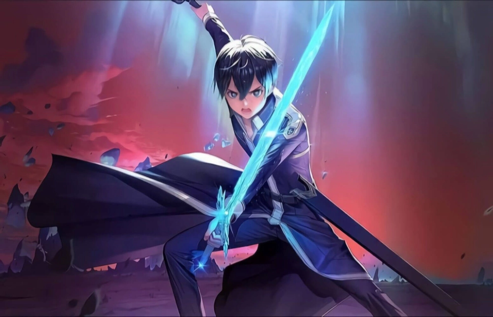 Kirito anime thể hiện tinh thần chiến đấu không lùi bước