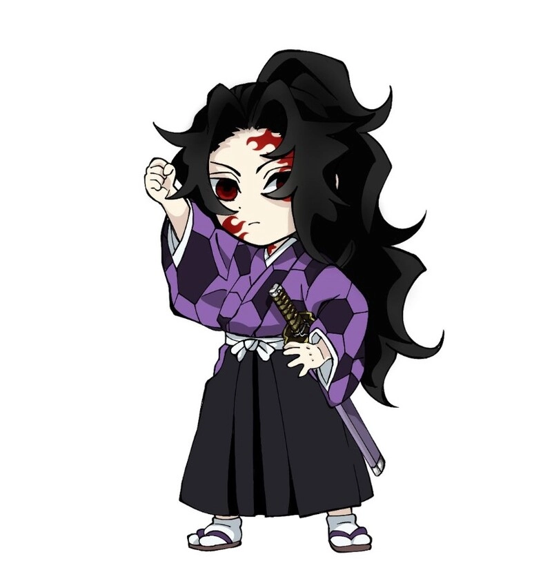 Ảnh Kokushibou chibi đậm chất nghệ thuật anime