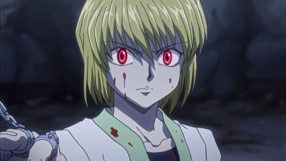 Kurapika Hunter x Hunter với con mắt đỏ huyền thoại