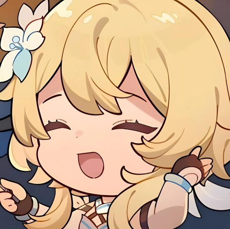 Hình lumine and paimon chibi cute