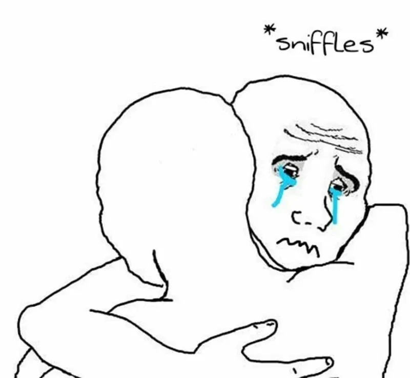 Trái tim tan vỡ cũng cần meme ôm an ủi
