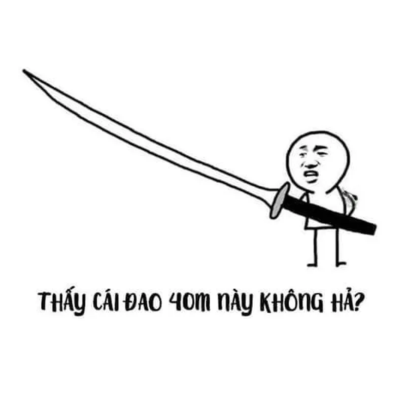 Trận chiến người que trong cầm dao ảnh người que meme