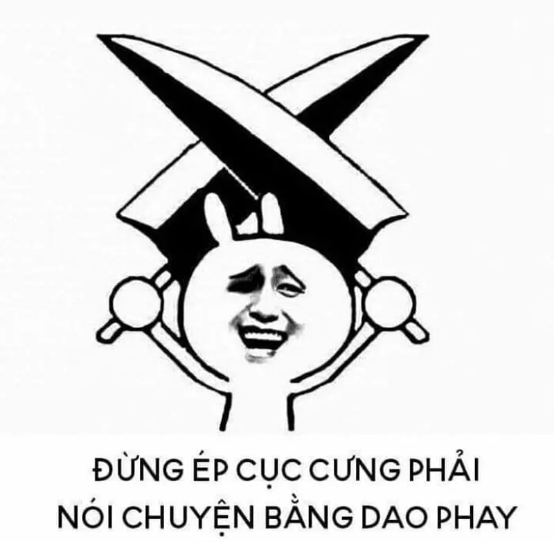 Tới công chuyện thiệt rồi meme cầm dao chém