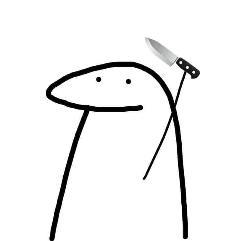 Mở đầu ngày mới bằng hình ảnh meme cầm dao