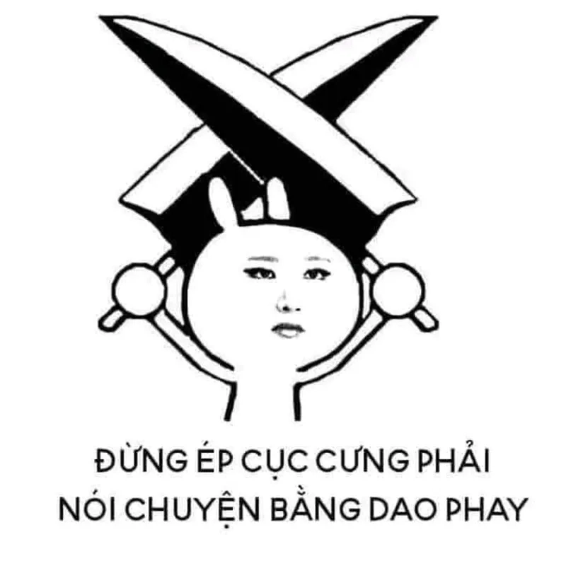 Một cú twist đến từ meme cầm dao doạ