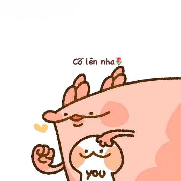 Tiếp sức tinh thần bằng một chiếc cố lên meme