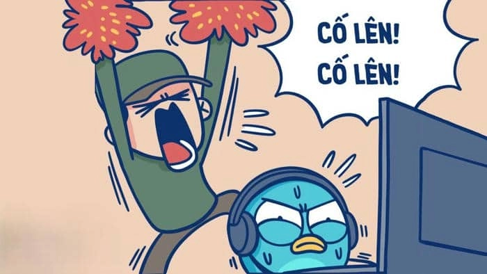 Không bỏ cuộc đâu nhé fighting meme truyền động lực