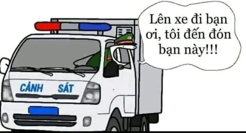 Hình ảnh độc đáo trong hình meme công an khiến bạn bật cười
