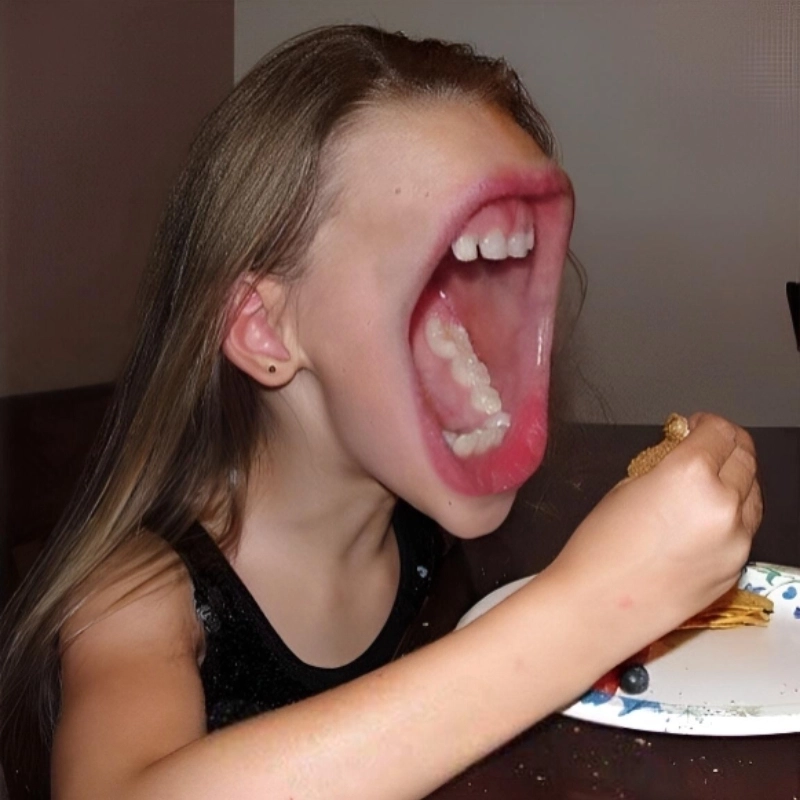 Cute hết nấc cùng meme há mồm ăn siêu lầy