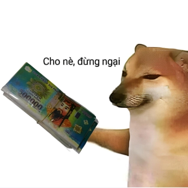 Thay tiền thật bằng meme tiền âm phủ cho nhanh