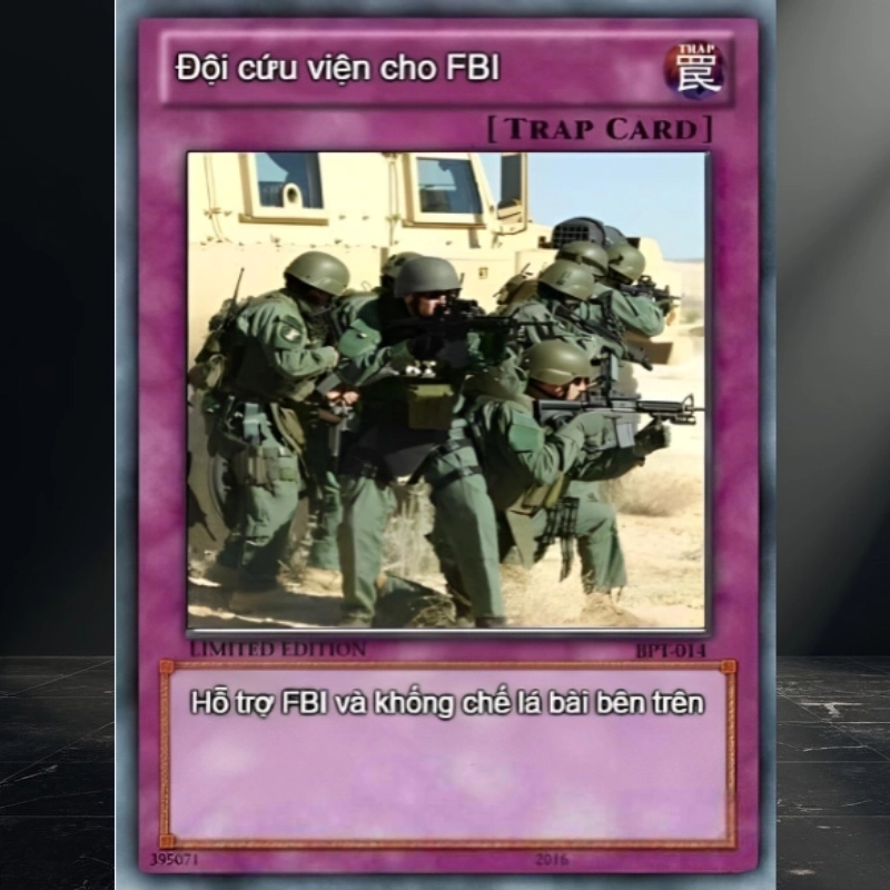 Khi FBI gõ cửa, hãy rút lá bài meme fbi để tẩu thoát