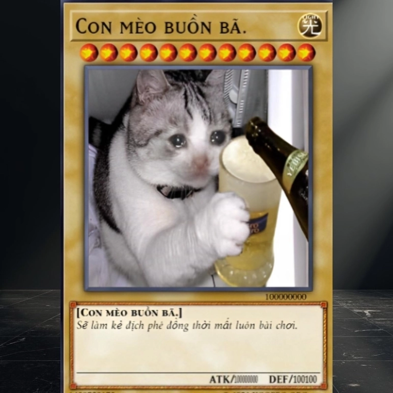 Đỉnh cao chơi khăm với lá bài meme phản dame siêu dị