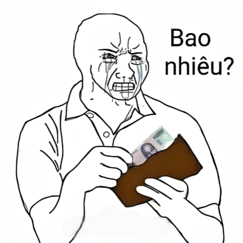 Xem meme ví hết tiền để cùng khóc cùng cười