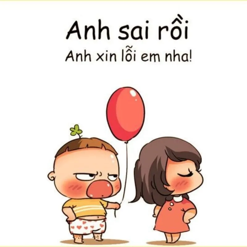 Lời từ trái tim qua meme xin lỗi người yêu khiến ai cũng cảm động