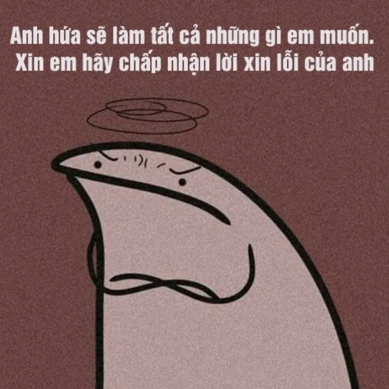 Xem xong meme xin lỗi đáng yêu là quên giận ngay