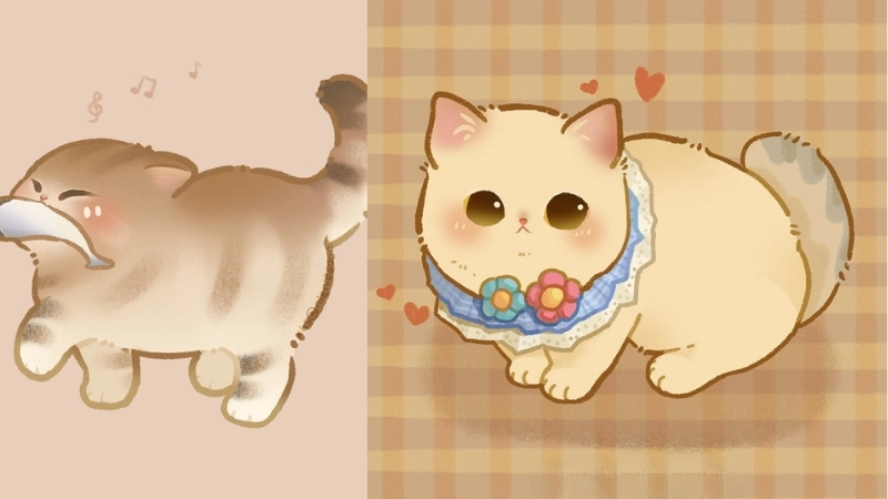 Ảnh mèo cute chibi là như thế nào