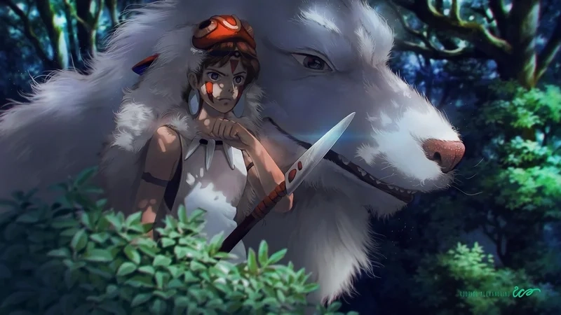 Ghibli Princess Mononoke ghi dấu bởi hình ảnh mạnh mẽ