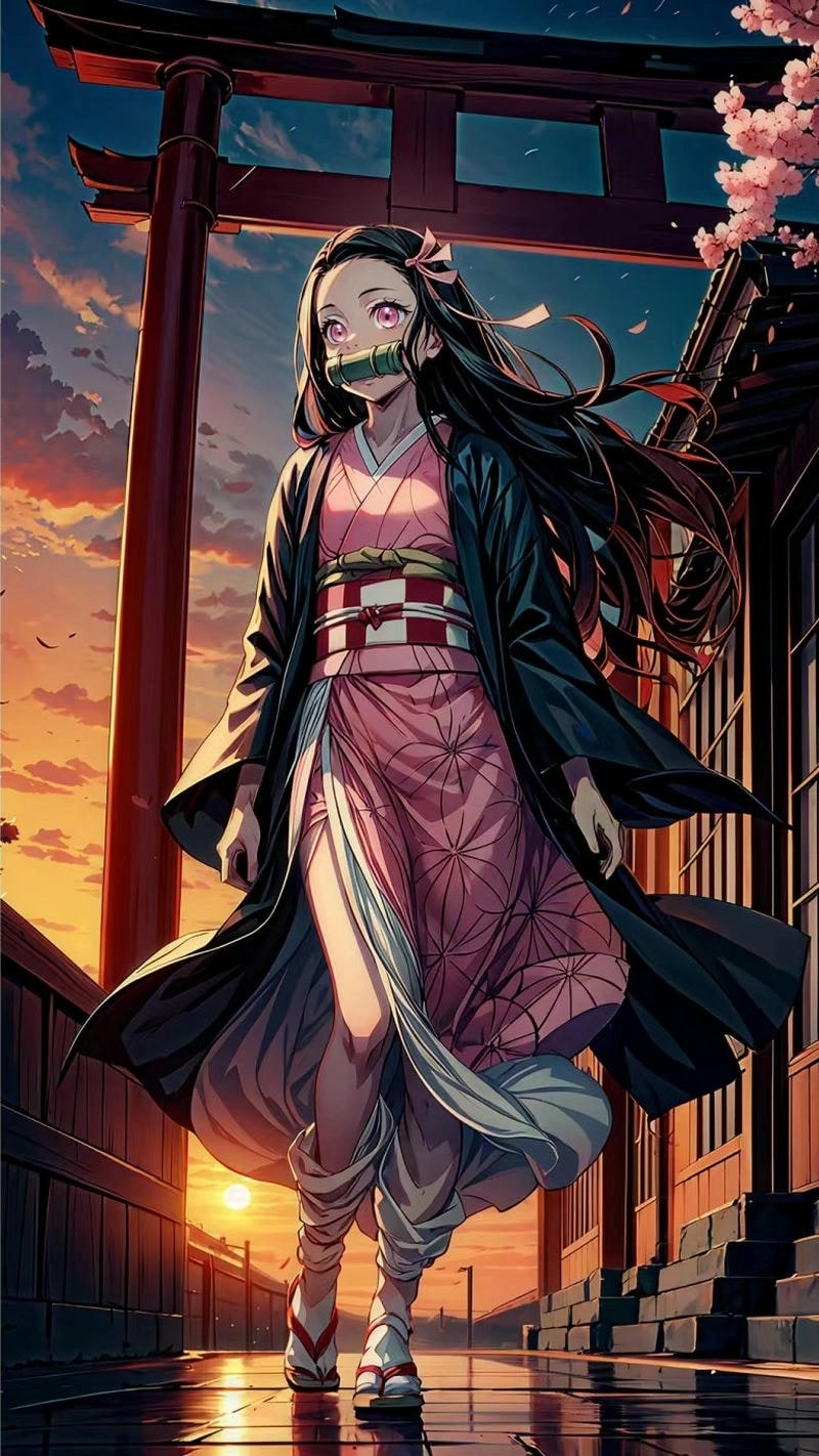 Nezuko fanart tranh vẽ độc đáo sáng tạo thu hút fan