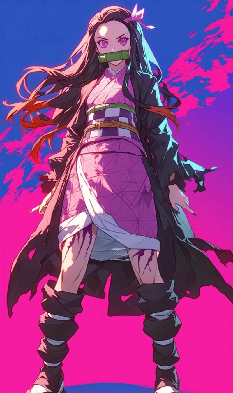 Hình ảnh Nezuko cute phiên bản nhỏ nhắn ngọt ngào dễ thương