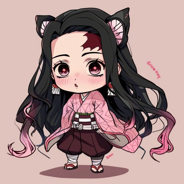 Khám phá hình nezuko chibi dễ thương