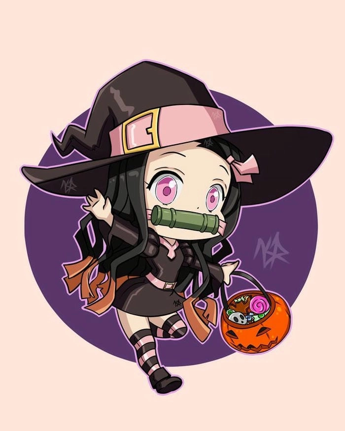 Chia sẻ mẫu nezuko chibi vẽ sáng tạo