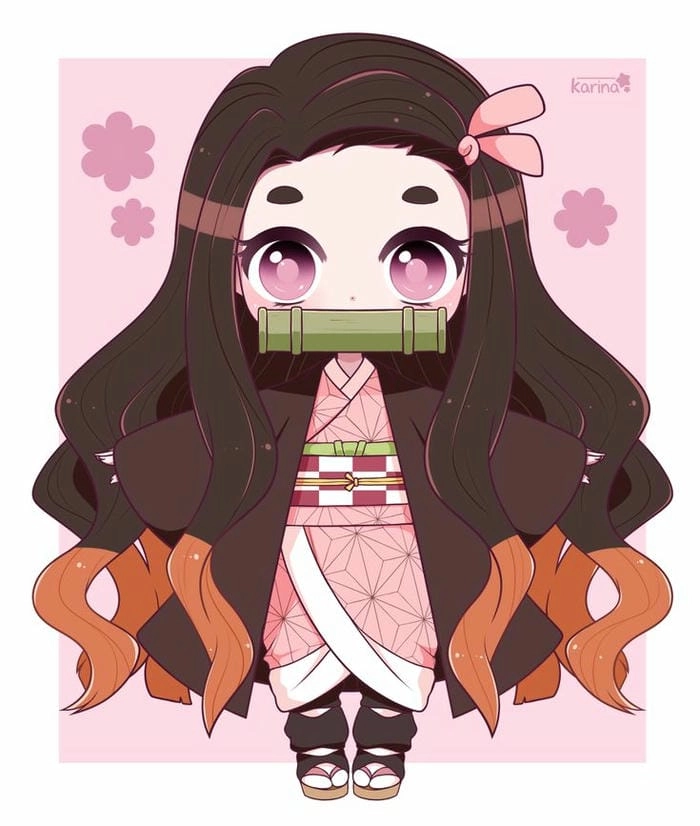 Tạo phong cách chibi nezuko độc đáo