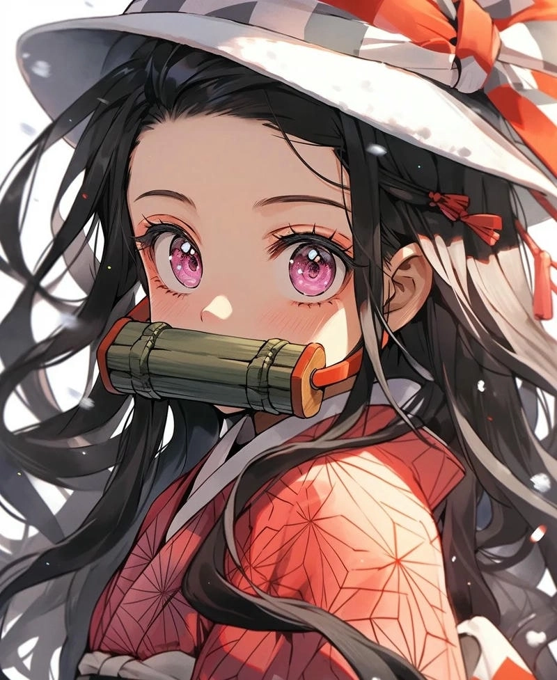 Mẫu nezuko chibi dễ vẽ cho người mới