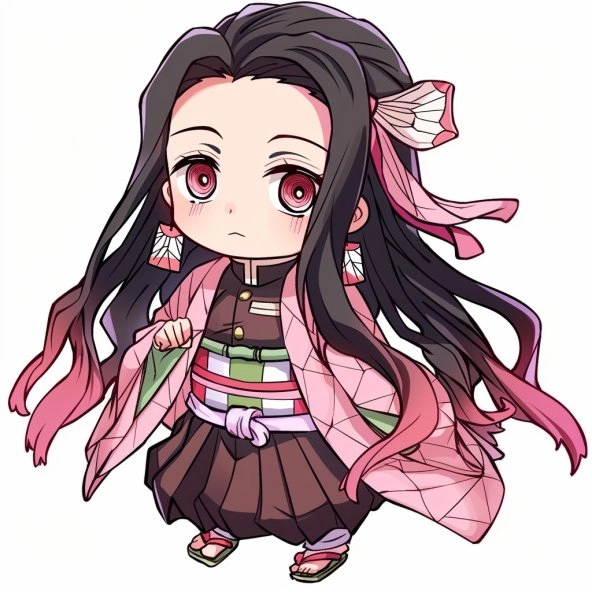 Tranh đẹp nezuko chibi anime đặc sắc