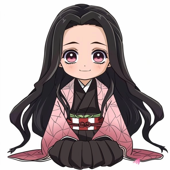 Sưu tập sticker nezuko chibi đa dạng