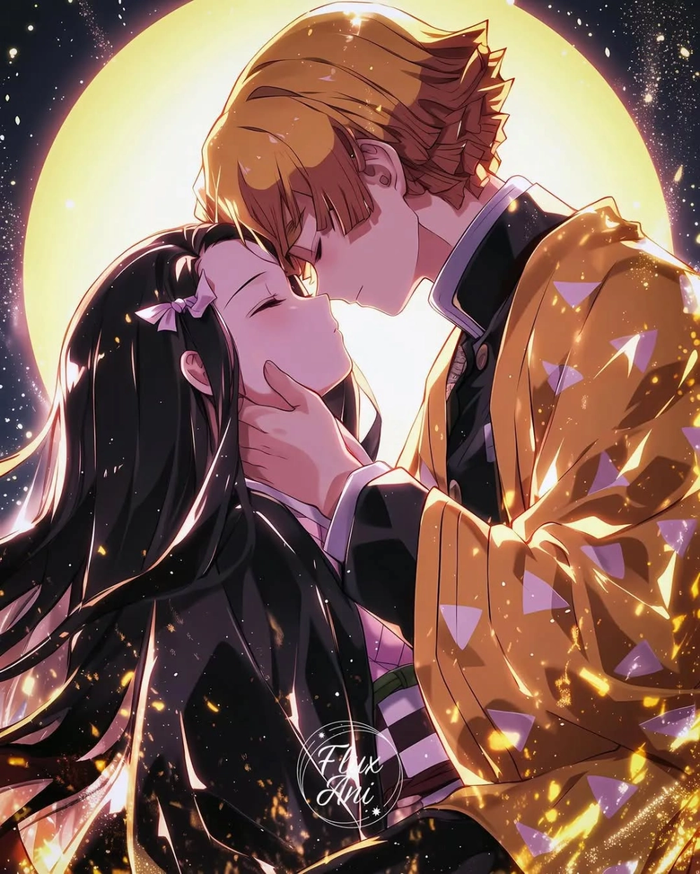 Kamado Nezuko và Zenitsu cùng nhau vượt qua thử thách