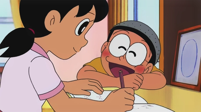 Hình Nobita và Xuka ghi lại bao cảm xúc