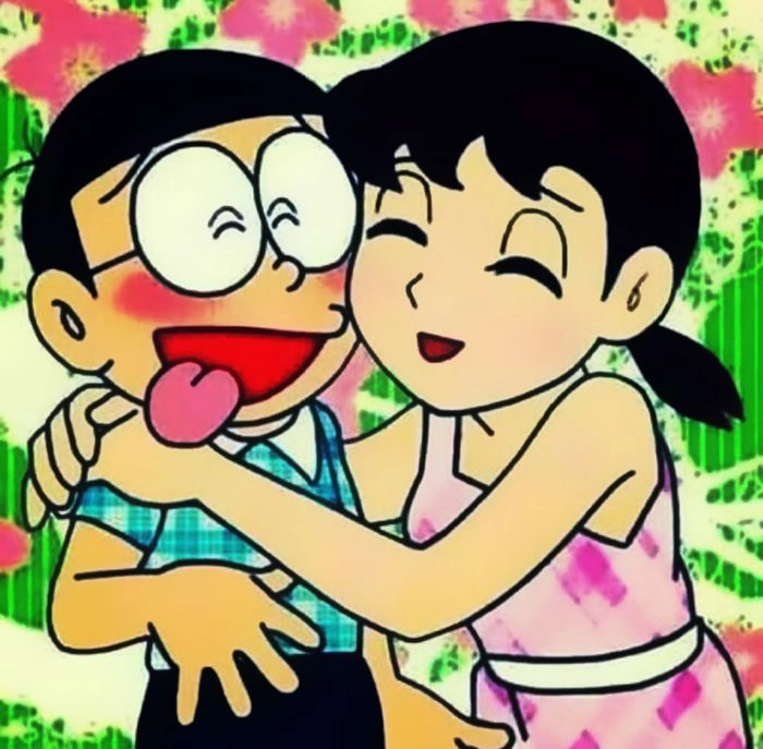 Hình Nobita và Shizuka cute siêu lòng người