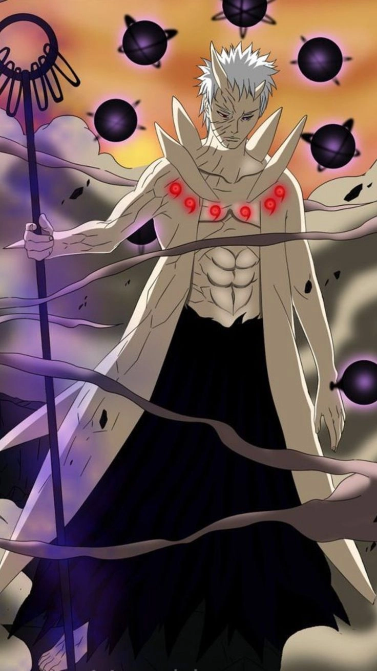 Hình ảnh Obito Lục Đạo đầy quyền năng và bóng tối