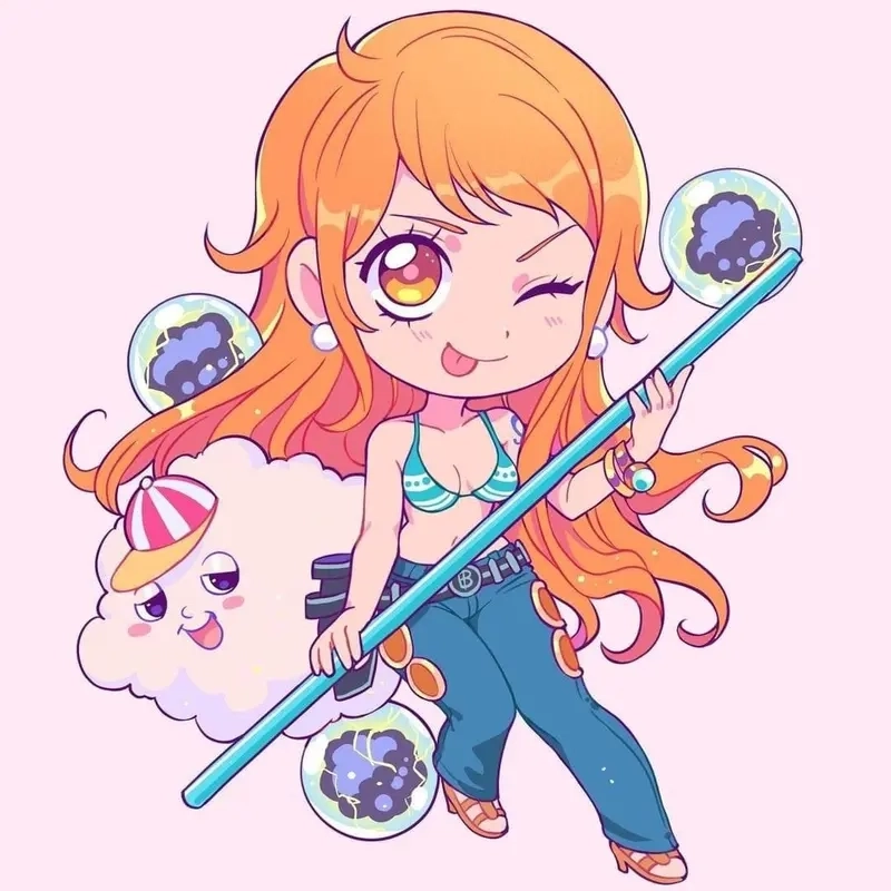 Đổi mới với hình nền one piece chibi siêu xinh