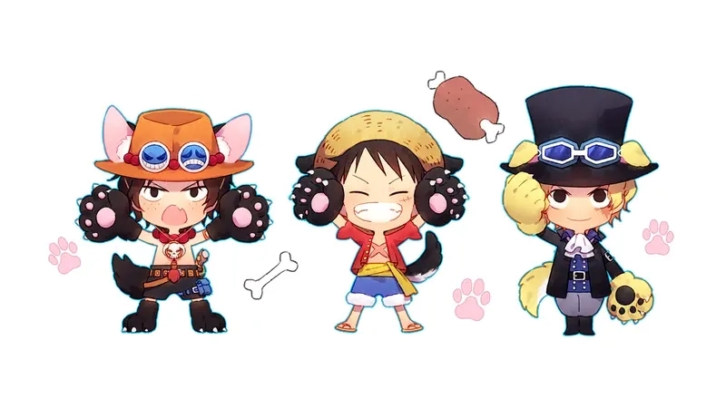 Đổi nền bằng one piece chibi wallpaper hd siêu đẹp