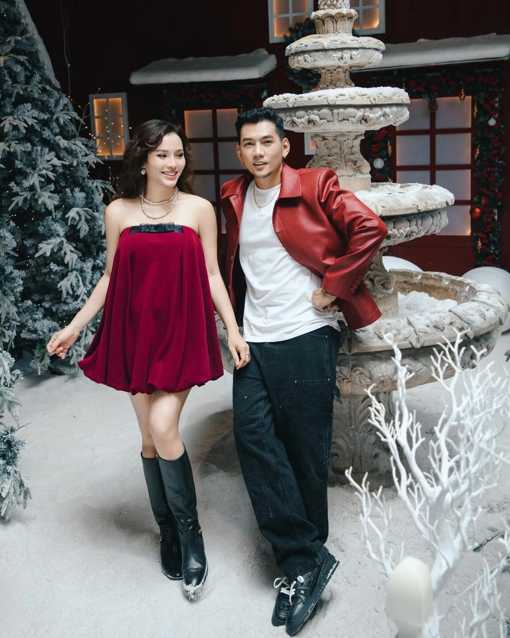 Visual ngôi sao của diễn viên Phương Trinh Jolie trên phim trường