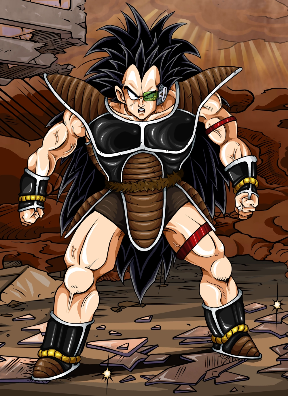 Ssj4 Raditz nổi bật với ngoại hình ma mị khó tin