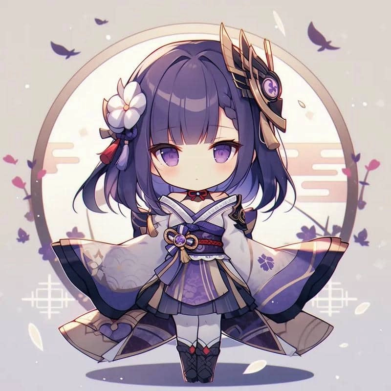 Hình ảnh raiden shogun chibi chất lượng cao