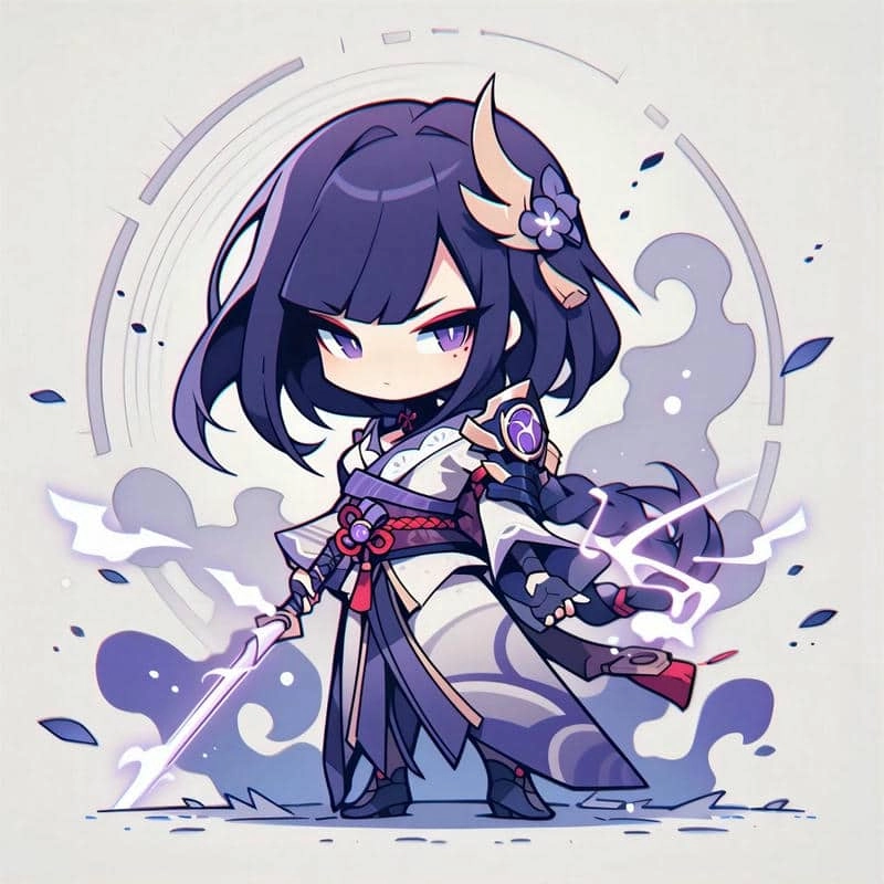 Raiden shogun chibi cute đốn tim fan