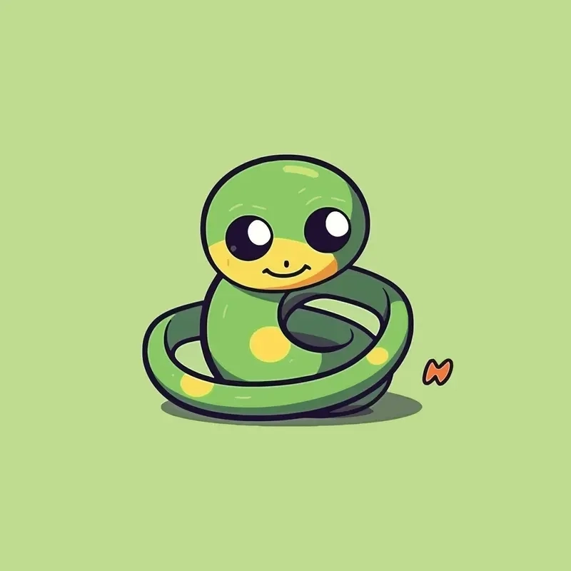 Ngắm bộ snake rắn chibi cute siêu xinh