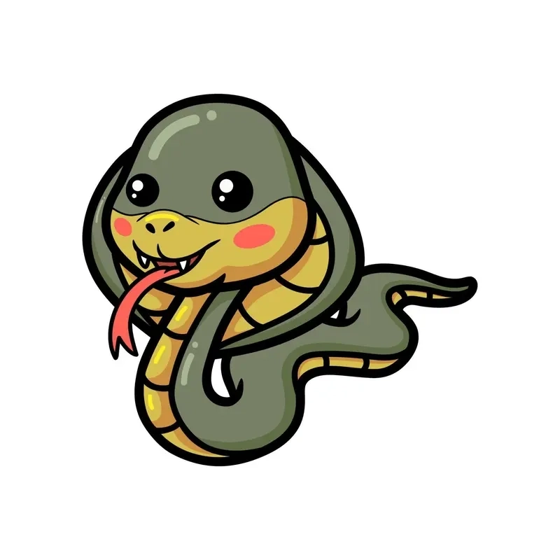 Hướng dẫn cách vẽ con rắn chibi dễ làm