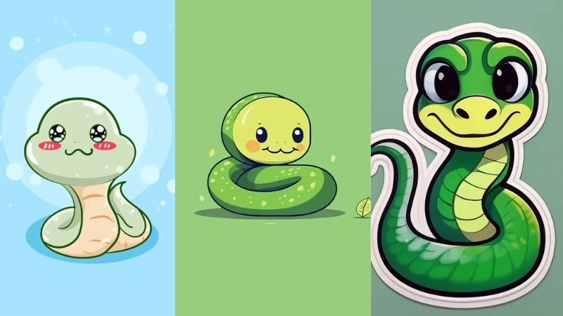 Ảnh rắn chibi là như thế nào
