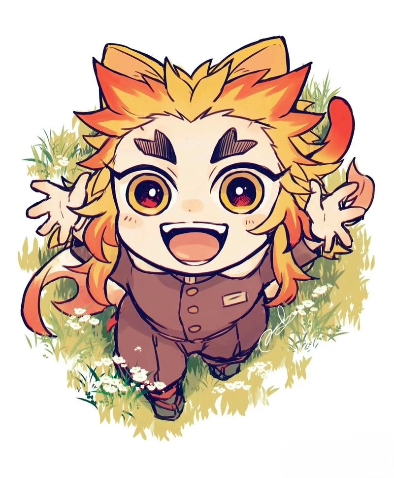 Hướng dẫn chi tiết cách vẽ rengoku chibi ngầu